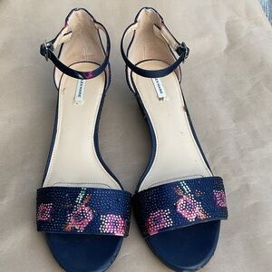 Alex Marie Royal Blue and Pink Sandals with Ankle Strap